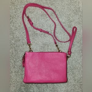Vince Camuto Small Pink Leather Crossbody